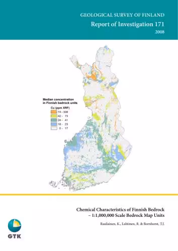 خرید و دانلود نسخه کامل کتاب Chemical Characteristics of Finnish Bedrock - 1: 1 000 000 Scale Bedrock Map Units