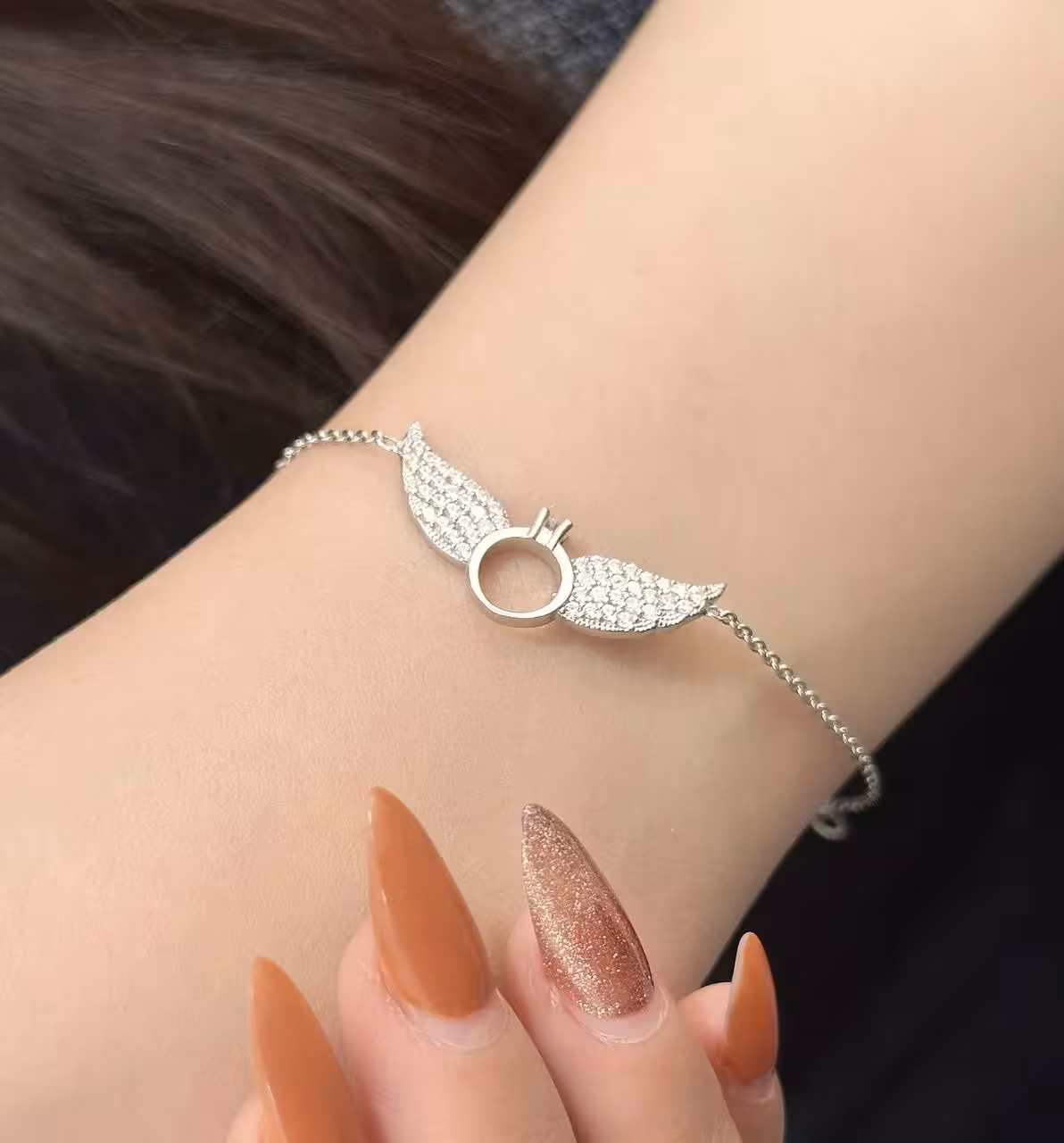 دستبند بال جواهری نقره زنانه کد 30603