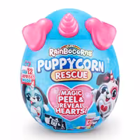 عروسک سورپرایزی Rainbocorns سری Puppycorn Rescue با شاخ صورتی
