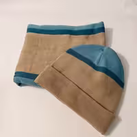 ست کلاه و شال بافتنی بچگانه برند ca مناسب 3-5 سال
