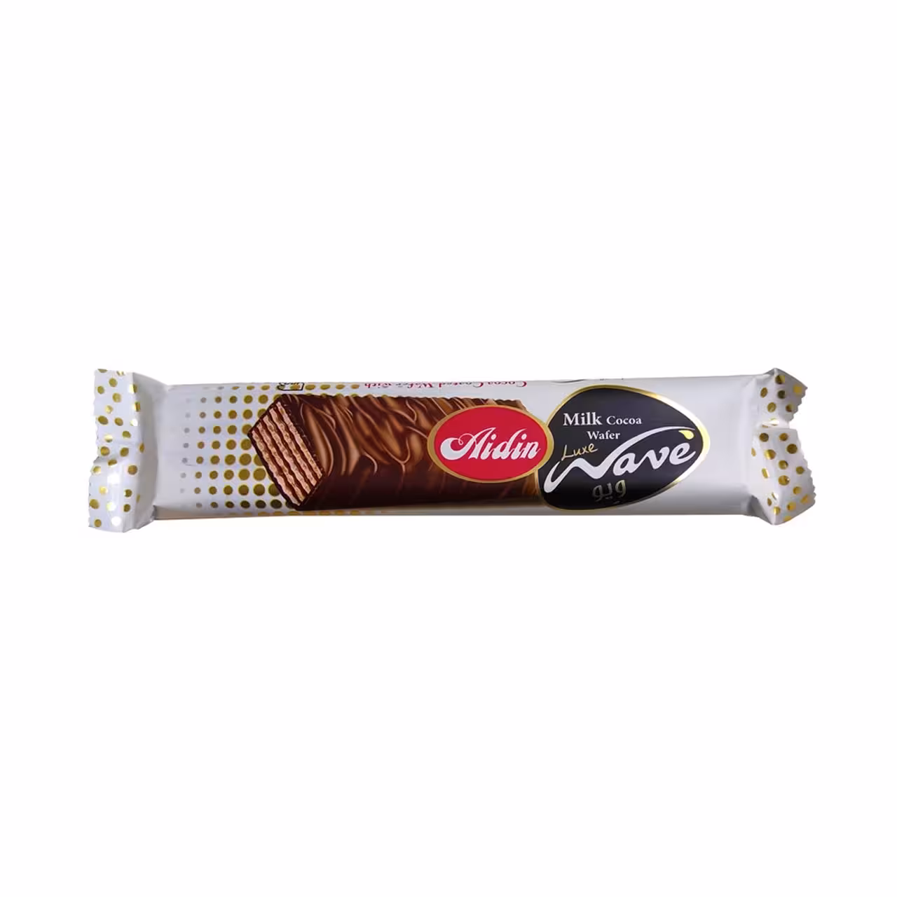 ویفر با کرم کاکائویی و روکش کاکائو ویو آیدین 45 گرمی 20 عددی