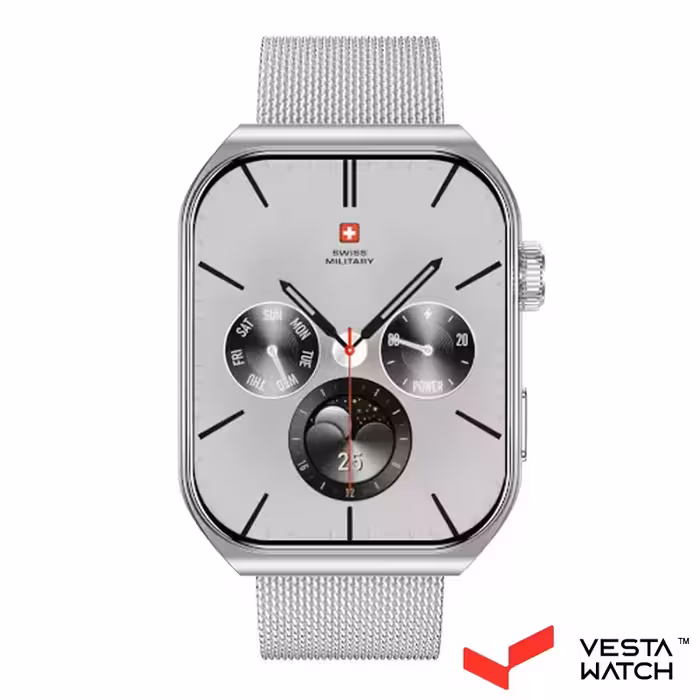 ساعت مچی هوشمند سوئیس میلیتاری SWISS MILITARY مدل ALPS3-SLF-SLSteelSt