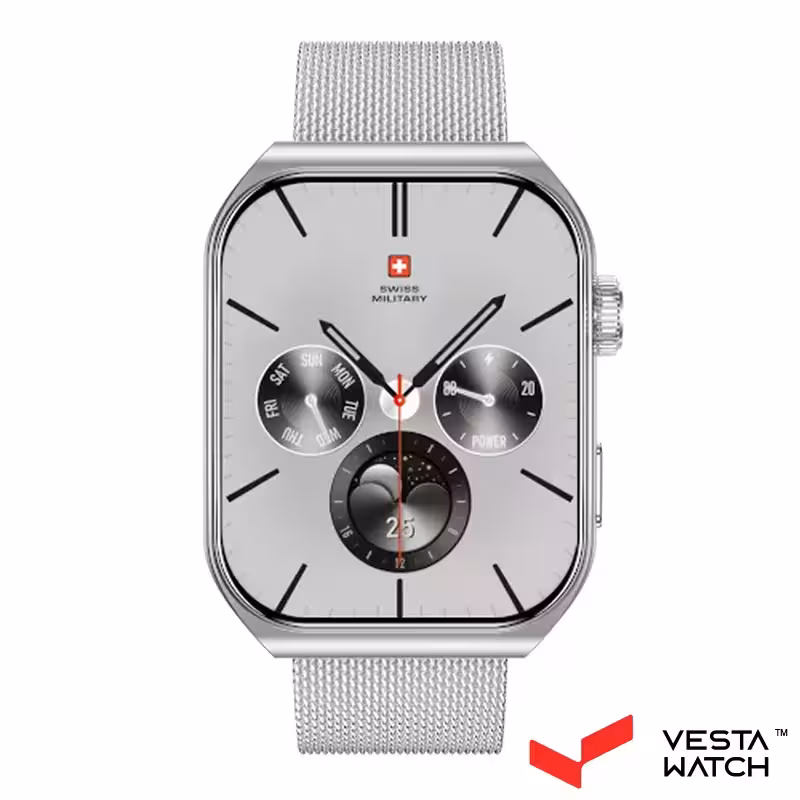 ساعت مچی هوشمند سوئیس میلیتاری SWISS MILITARY مدل ALPS3-SLF-SLSteelSt