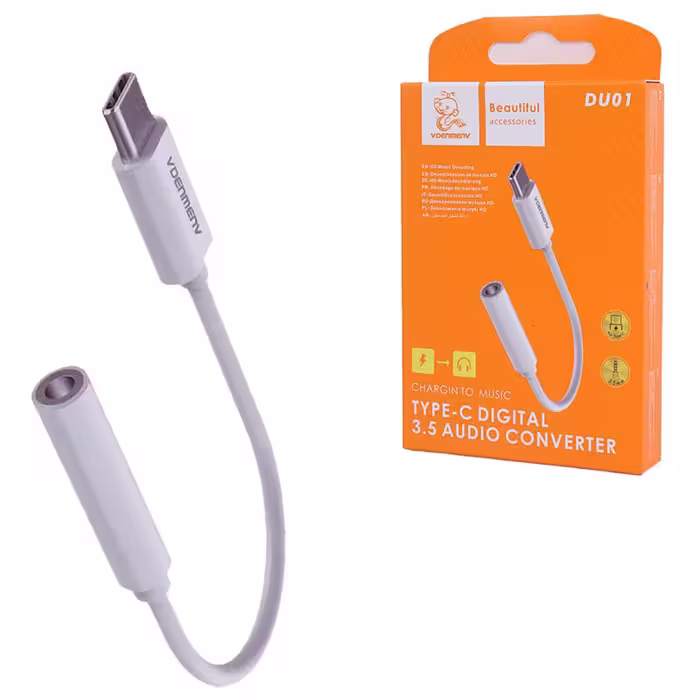 تبدیل Type-C به جک 3.5 میلی‌متر دنمن DU01