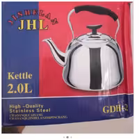 کتری استیل دولیتری درجه یک دسته مشکی پس کرایه