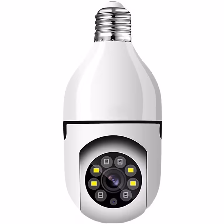 دوربین لامپی چرخش 360 درجه قابل کنترل با نرم افزار v380 اصل