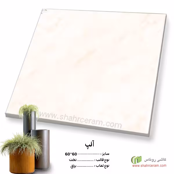 سرامیک پرسلان آلپ 60*60 کاشی روناس