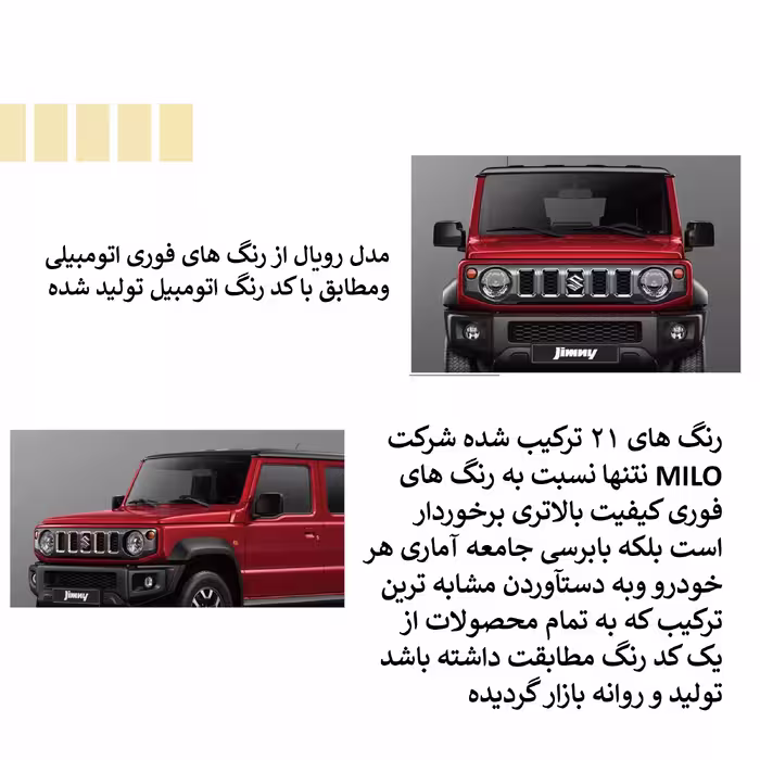 رنگ اتومبیلی ترکیب شده میلو مدل رویال کد 1150501 وزن 200 گرم