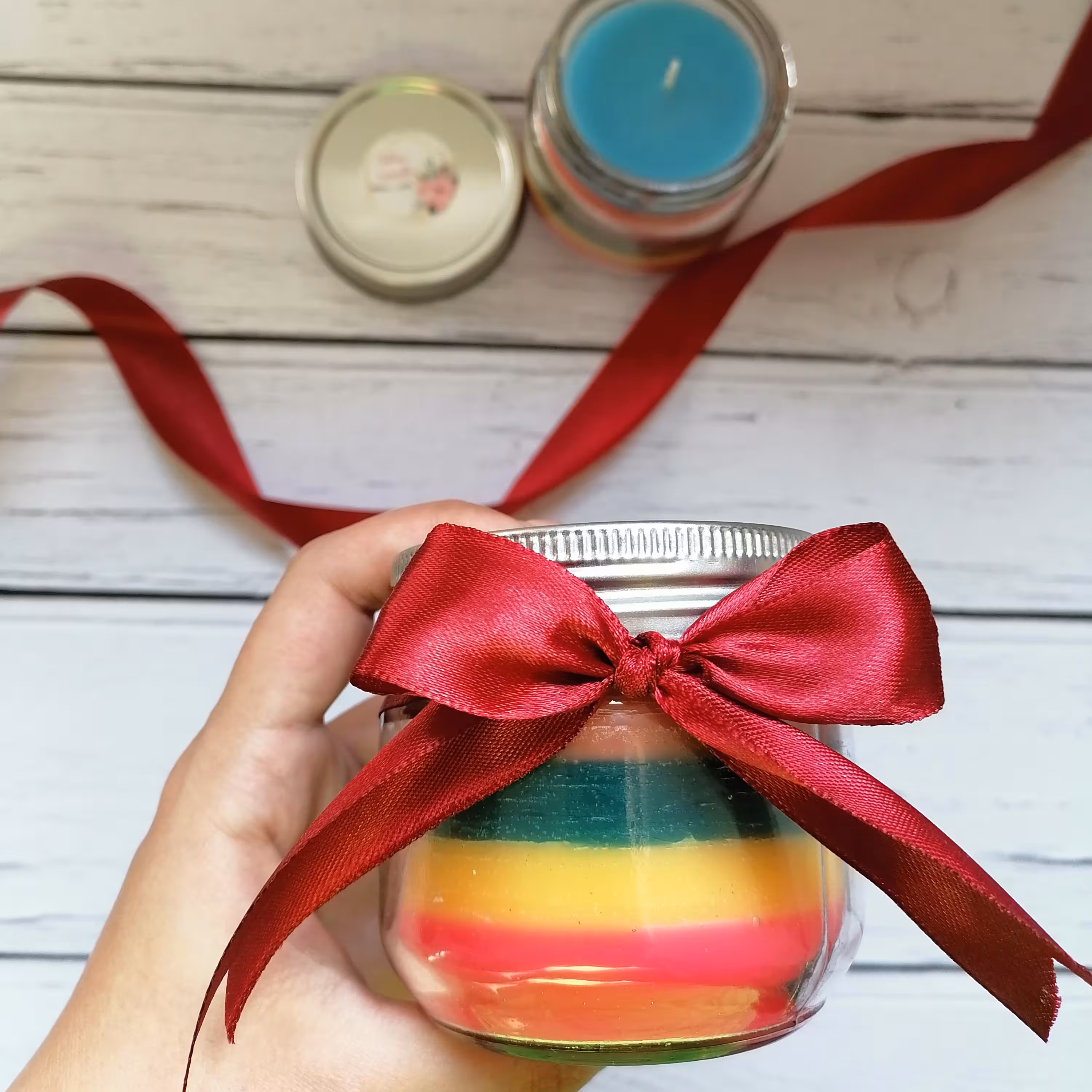 شمع رنگین کمانی 