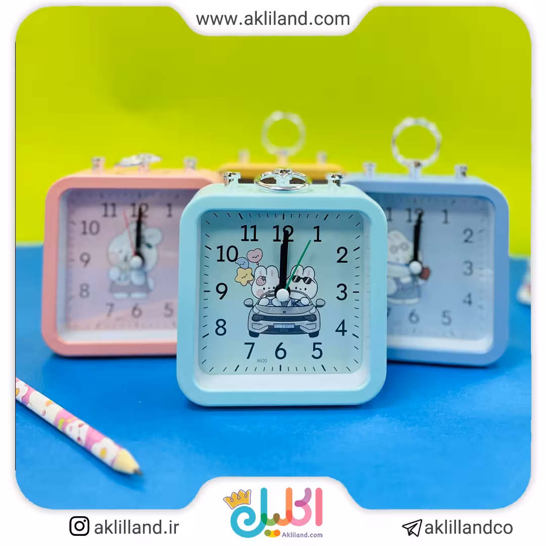 ساعت رومیزی مربعی خرگوشی(رندوم)