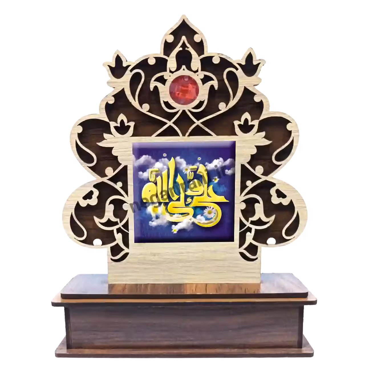 تندیس کاشی گلدار علی ولی الله 2D 201