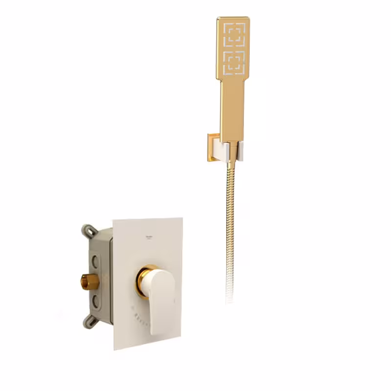 شیر حمام توکار شودر مدل رومر تیپ 2 BRASS شیری طلا