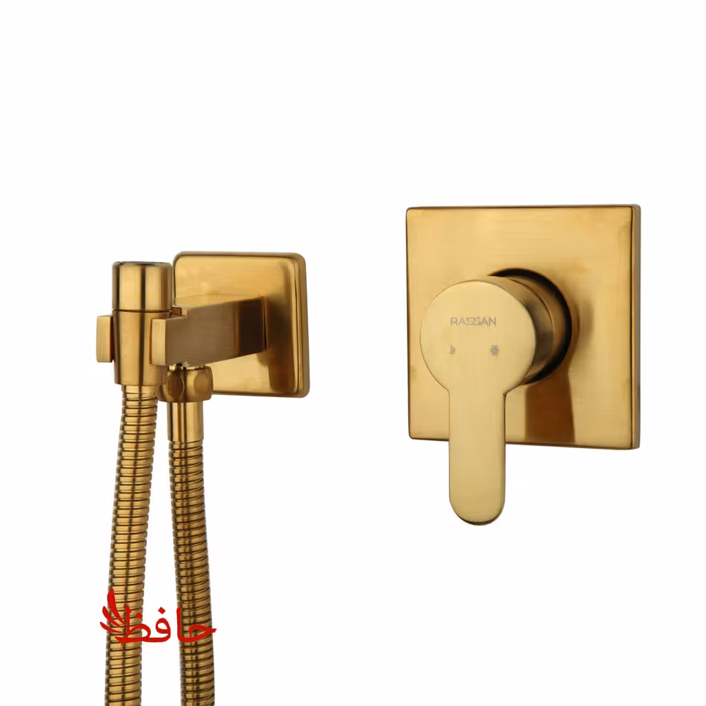 شیر توالت توکار راسان مدل ویوات فلت طلایی مات