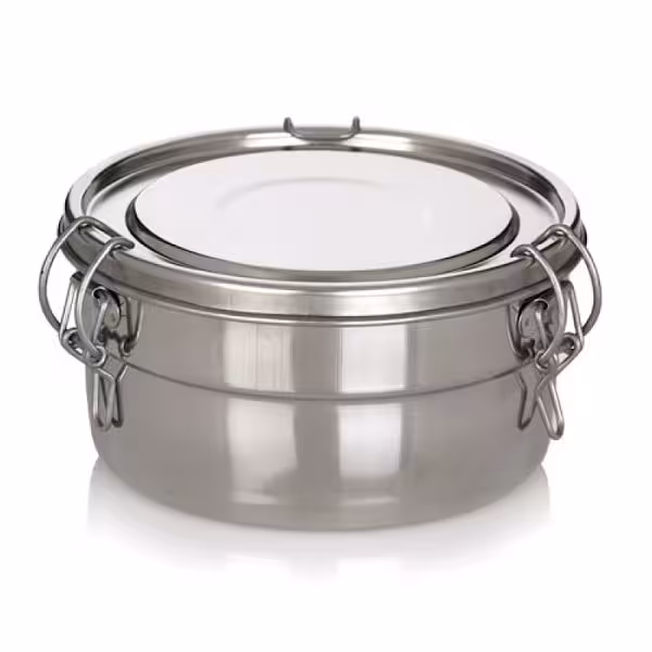 ظرف غذا استیل 1.5 طبقه نوین سایز 14 سانتی