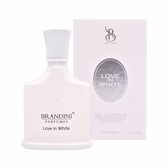 عطر جیبی زنانه برندینی مدل لاو این وایت Love In White حجم 33 میلی لیتر | Brandini Love In White Eau De Parfum for women 33 ml