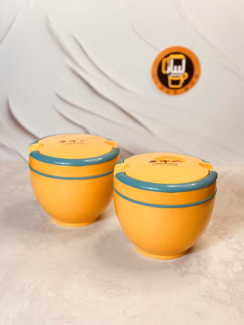 لانچ باکس ظرف غذا دوطبقه گرد استیل کد 6023