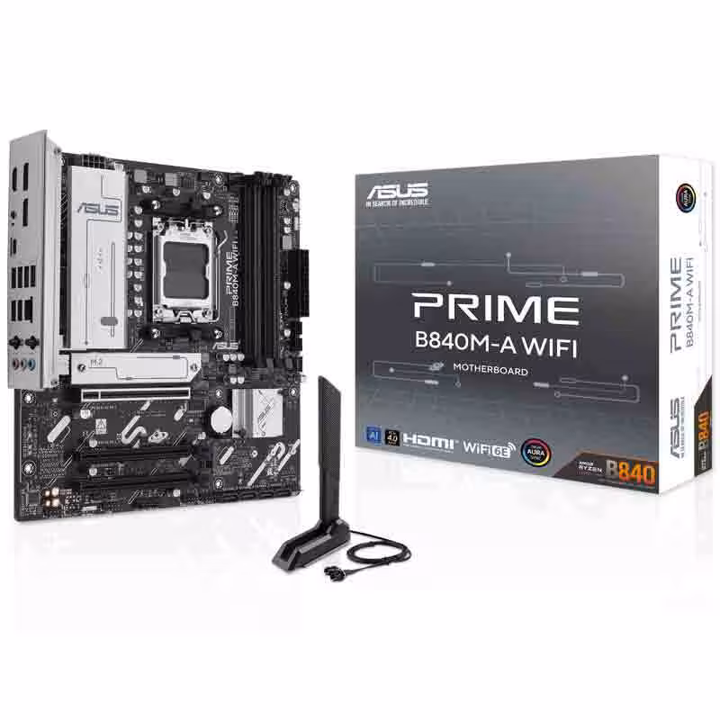 مادربرد ایسوس مدل PRIME B840M-A WIFI DDR5 با سوکت پردازنده AM5