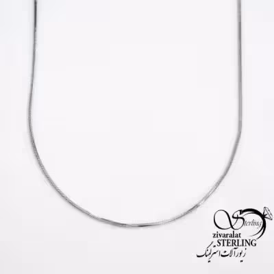 گردنبند ماری سفید ریز برند استیل کد 18462