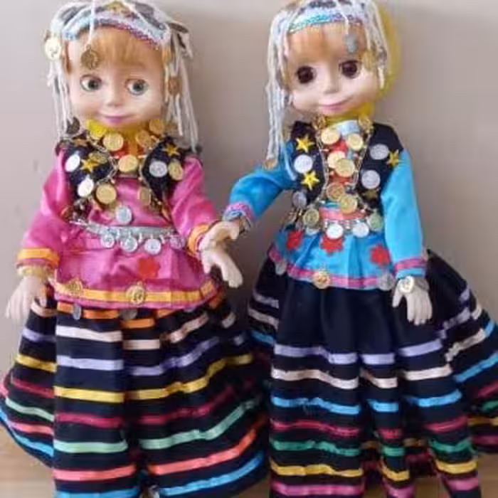 عروسک لباس محلی موزیکال بزرگ (40 سانتی)