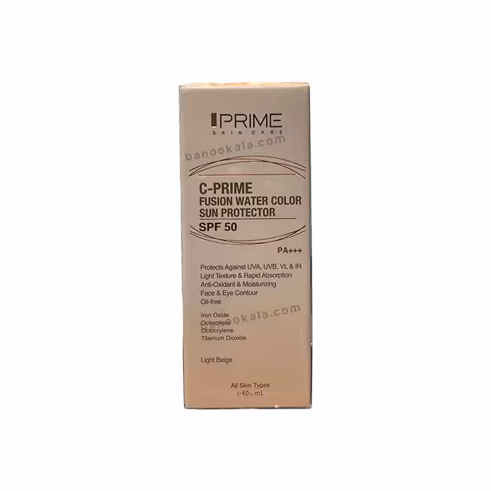 فلوئید ضد آفتاب SPF50 فیوژن واتر پریم بژ لایت | 40 میل