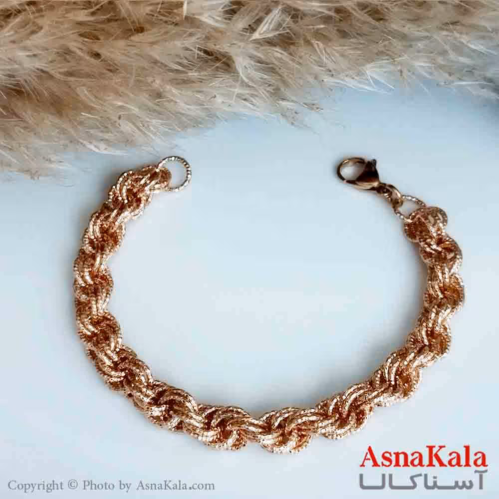 بدلیجات دستبند ام اند ال ژوپینگ طلایی زنانه حلقه ای کد DSB18345W