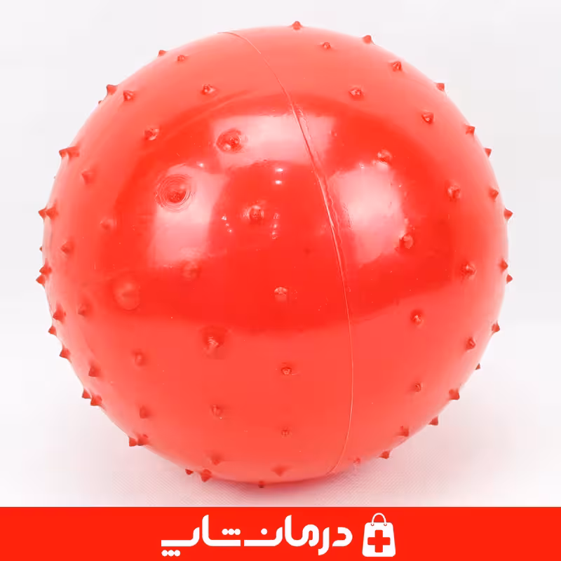 خرید توپ پیلاتس خاردار 25cm قرمز توپ ورزشی آجدار
