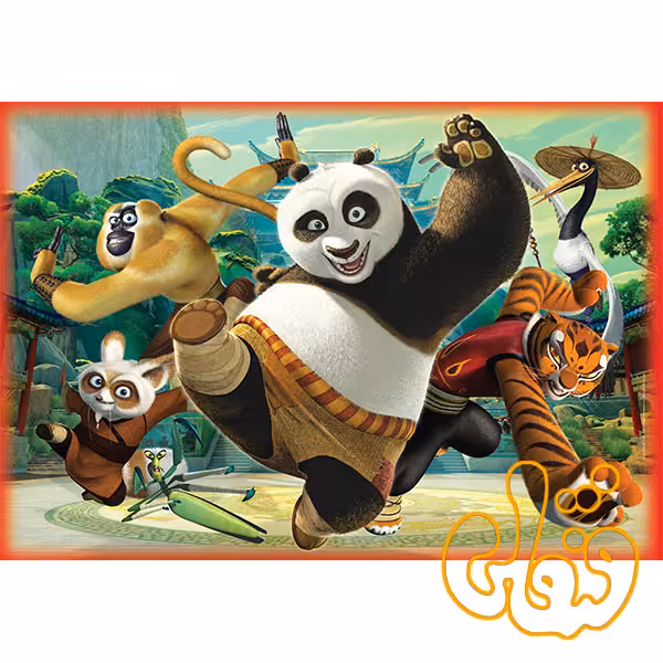 پازل چوبی 2*24 قطعه پاندا کونگ فو کار 150014