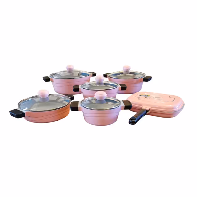 سرویس پخت و پز 12پارچه چدن ام جی اس مدل Korea