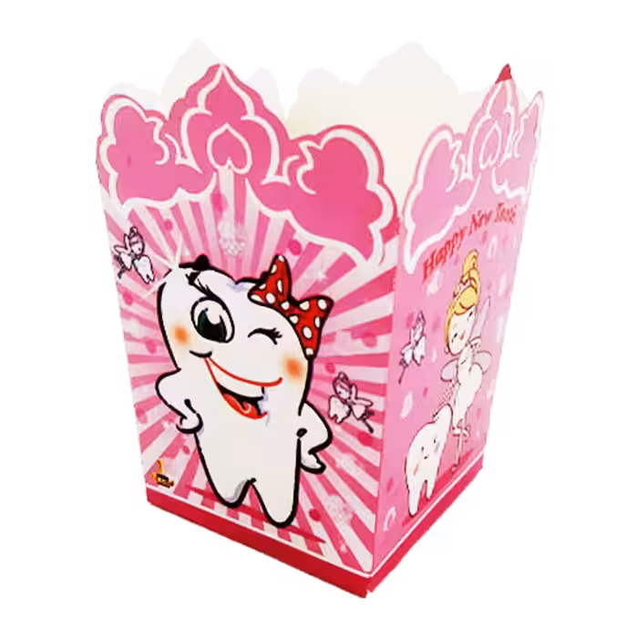 پاپ کورن تم تولد دندانی دخترانه