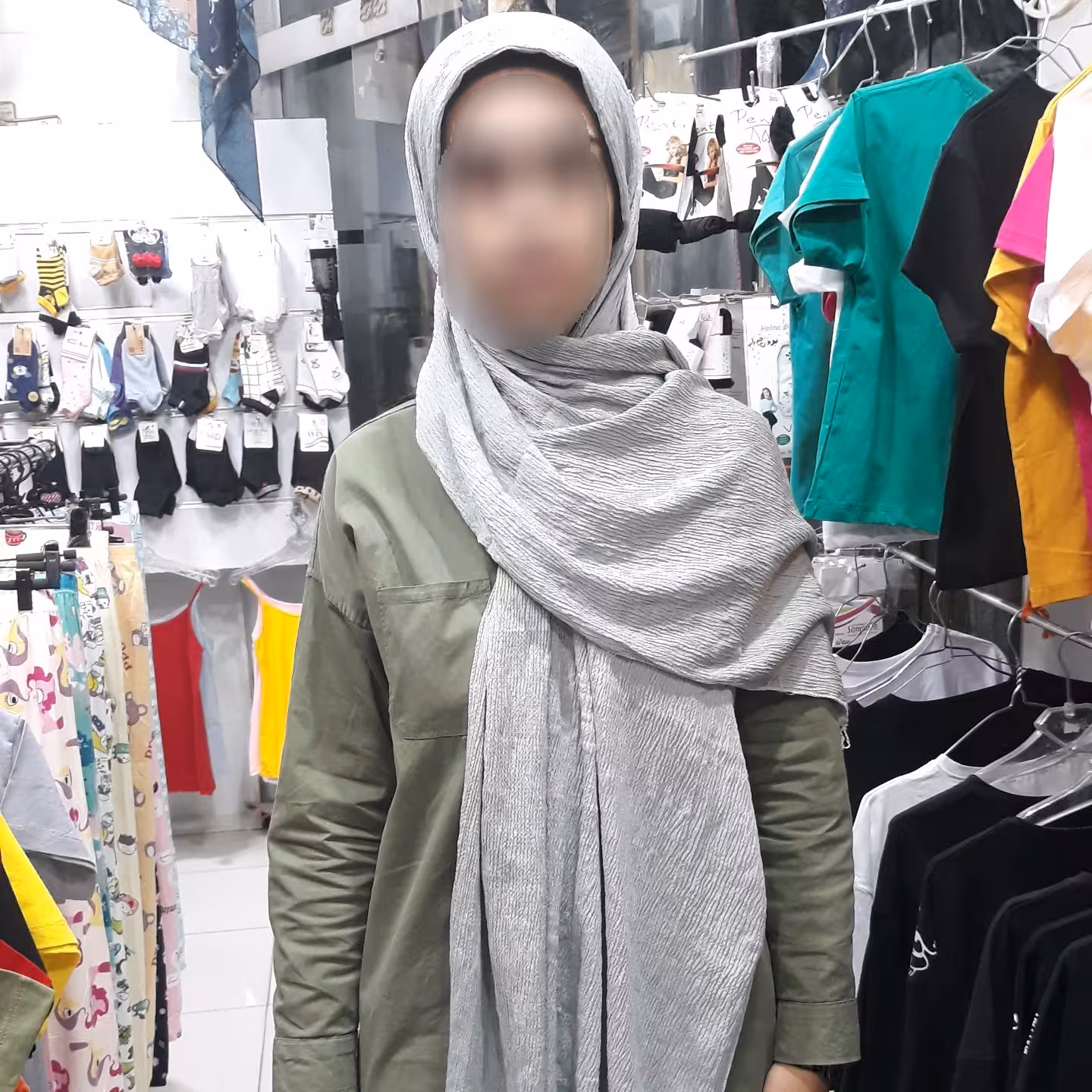 شال نخی پفکی