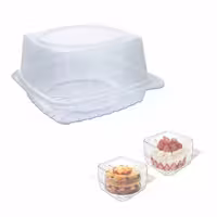 حمل کیک طلقی مربعی متوسط لبه بلند