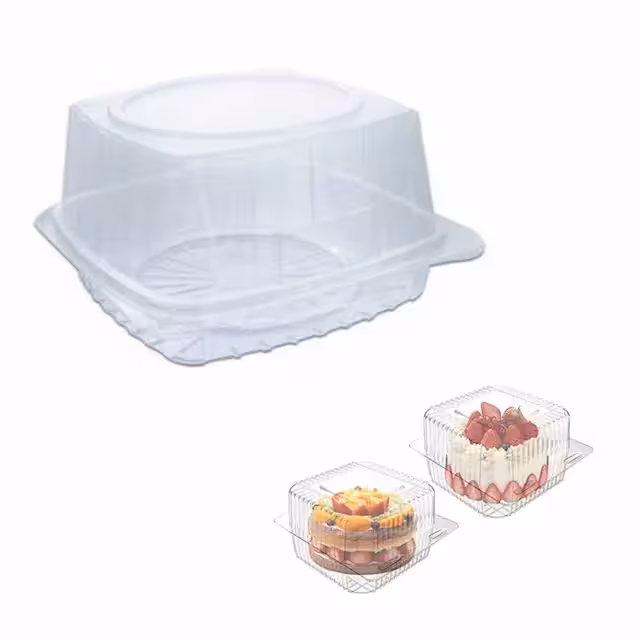 حمل کیک طلقی مربعی متوسط لبه بلند