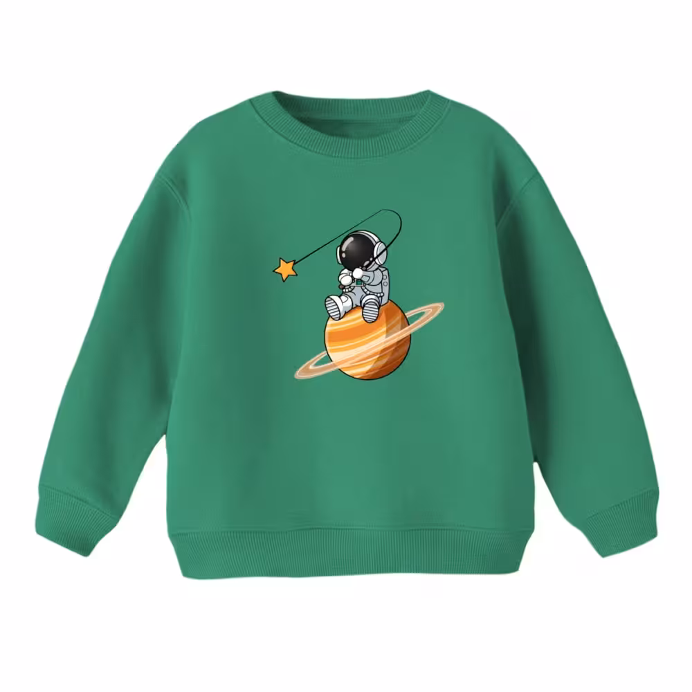سویشرت بچگانه مدل فضانورد کد 10 رنگ سبز