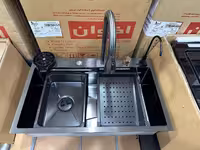 سینک آبشاری مشکی نانو زنبوری هایشینگ
