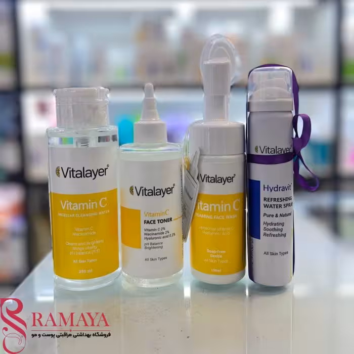 روتین پوست ویتامین سی روشن‌کننده ویتالیر   اسپری آب هدیه