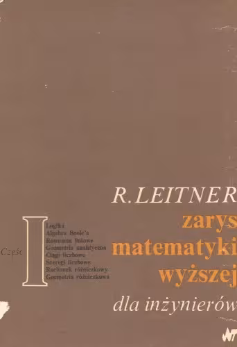 خرید و دانلود نسخه کامل کتاب Zarys matematyki wyższej dla inżynierów 1