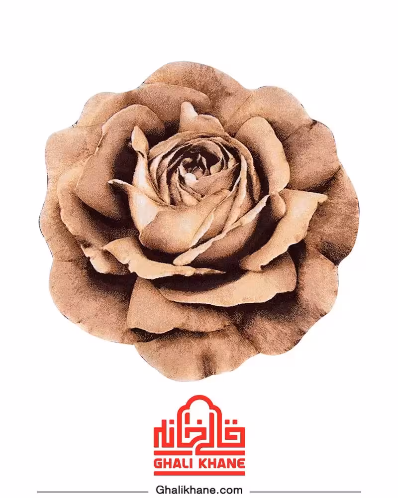 فرش سه بعدی زرباف طرح رز مینیاتوری