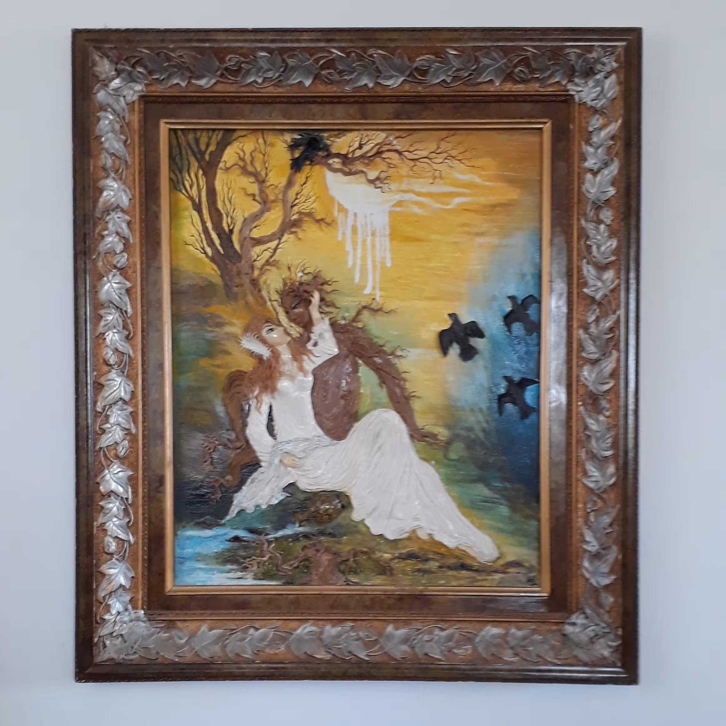 تابلو نقش برجسته نقاشی وخمیر کار دست