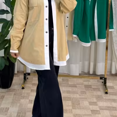 مانتو اسپرت زنانه لنین مدل ویدا تک جیب