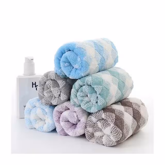 پک 3 عددی دستمال میکروفایبر حوله ای آشپزخانه  طرح زیک زاک رنگی 