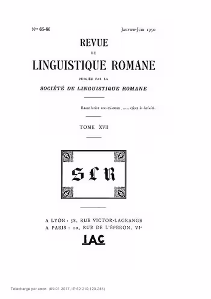 خرید و دانلود نسخه کامل کتاب Revue de linguistique romane