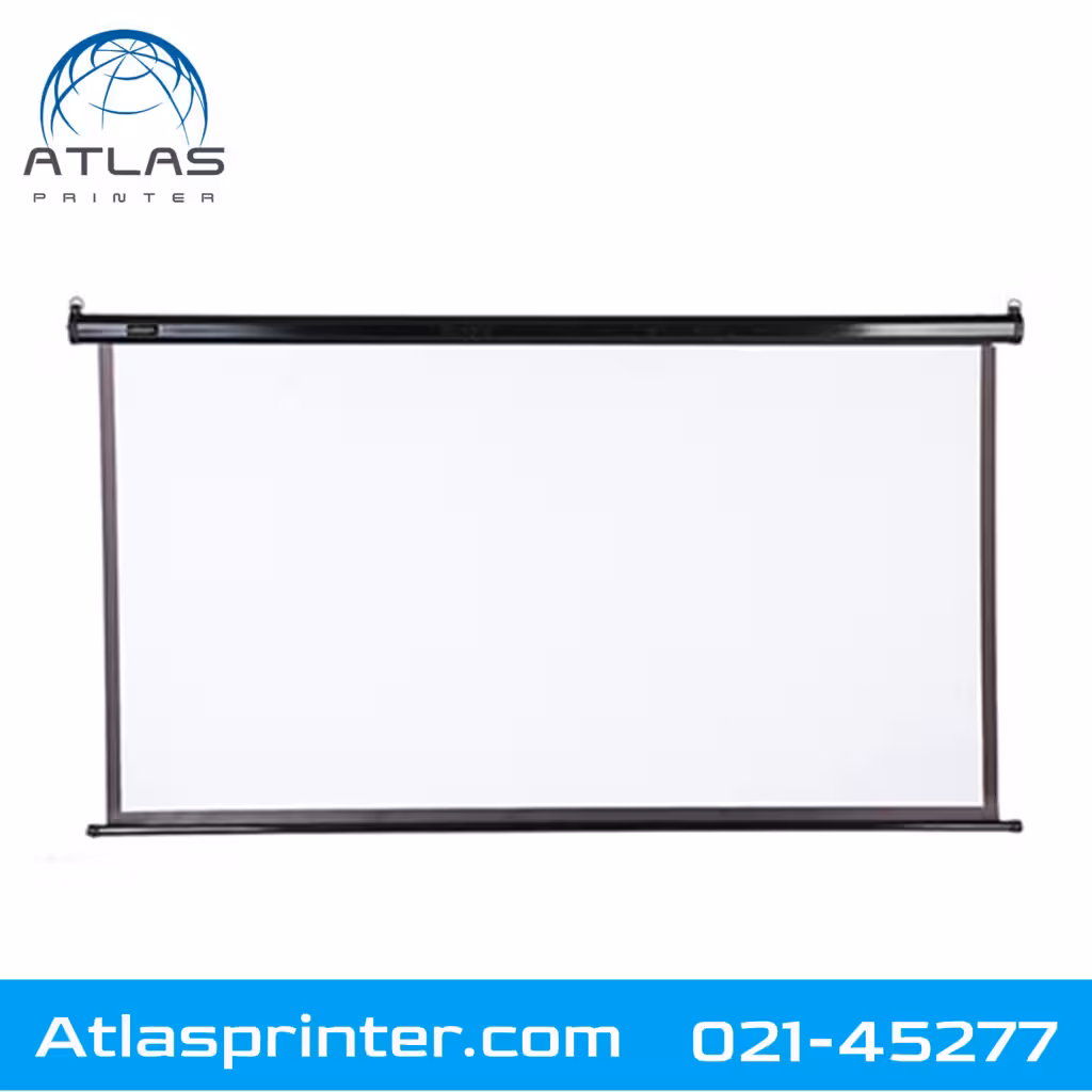 پرده نمایش برقی پروژکتور سلکسون سایز 2.5×2.5 مشکی