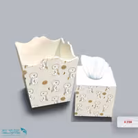 ست سطل و جا دستمال چوبی کودک طرح کهکشان فانتزی کد A3184