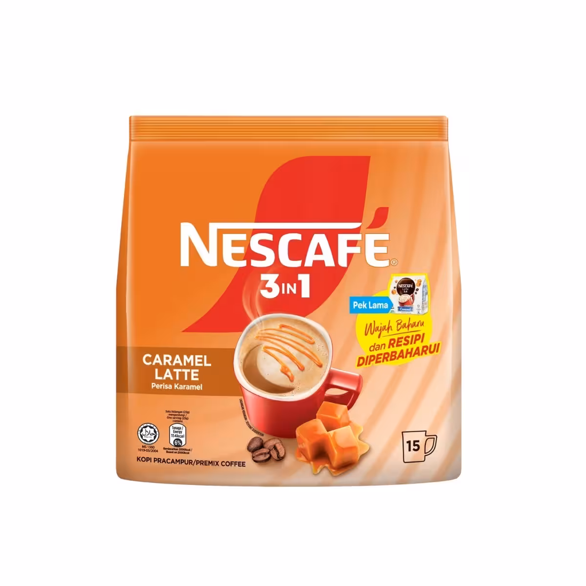 نسکافه 3 در 1 کارامل لاته بسته 15 عددی