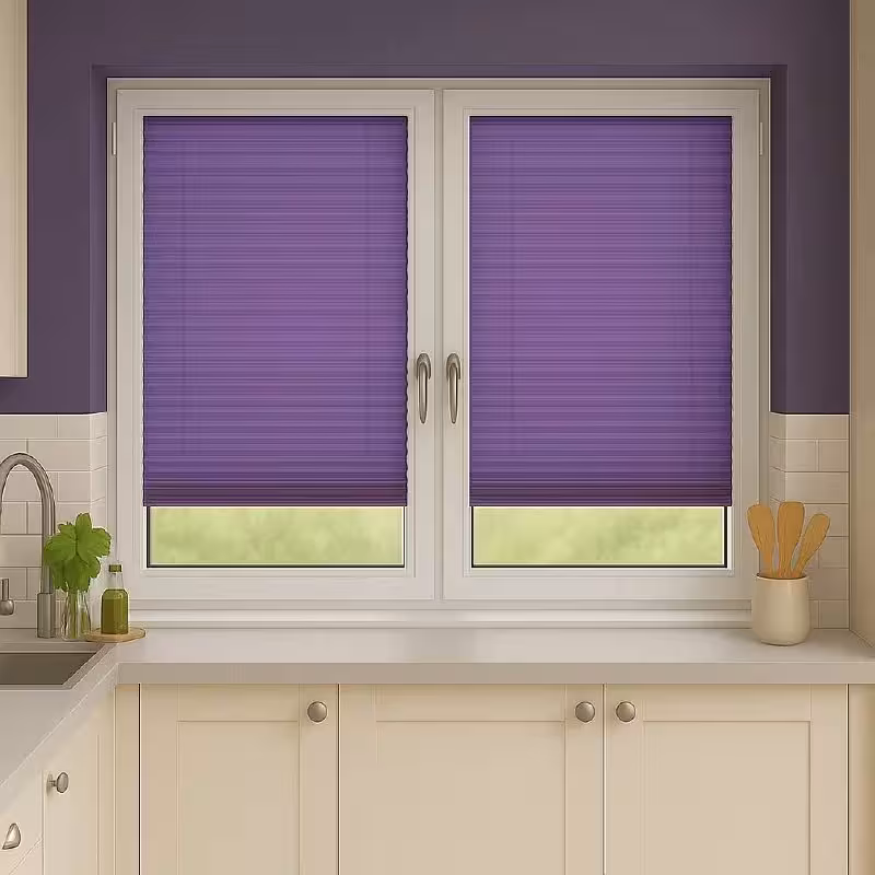 پرده پلیسه شاین بنفش کد 1208