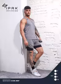 ست تاپ شلوارک ورزشی مردانه NIKE کد 0013