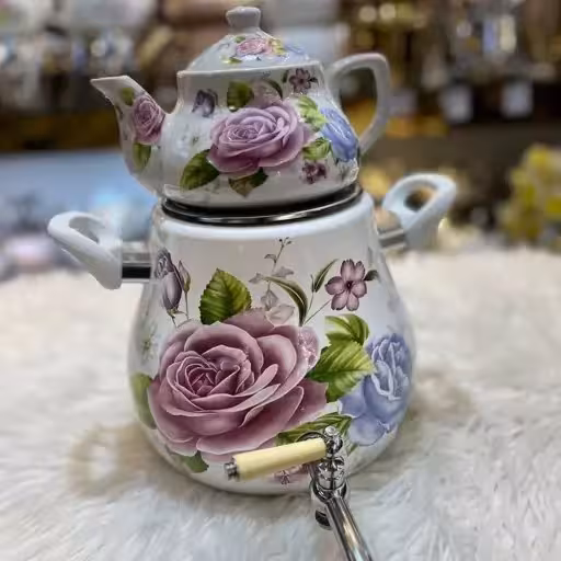 کتری و قوری لعابی شیردار ( وارداتی )