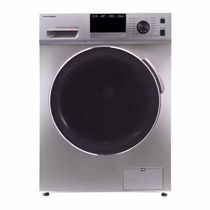 ماشین لباسشویی پاکشوما 9 کیلویی نقره ای مدل BWF-40906 ST