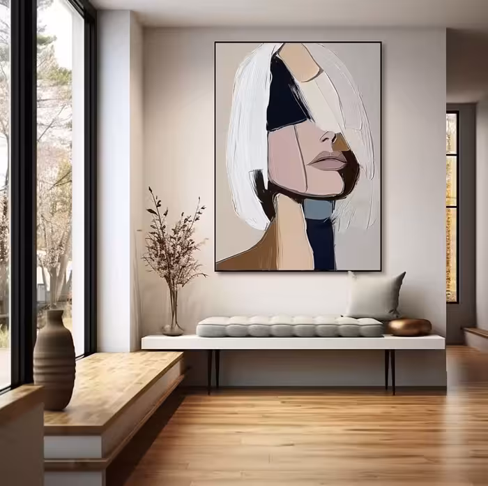 تابلو نقاشی برجسته دختر کدکالا 999