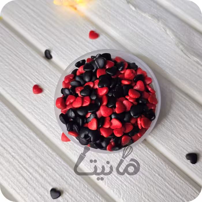 ترافل قلب قرمز مشکی 100 گرمی